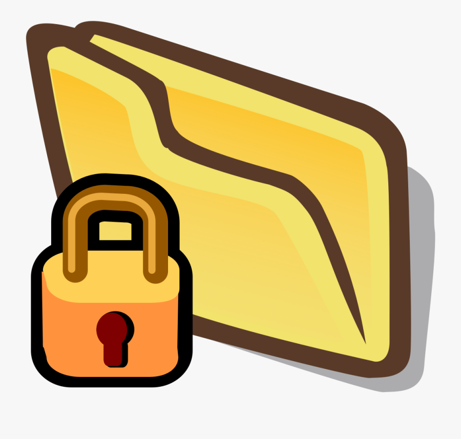 Gartoon Filesystems Folder Locked, Transparent Clipart
