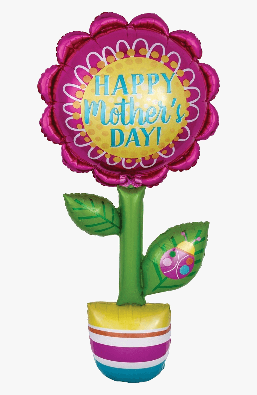 Giant Happy Mother"s Day 5 Foot Tall Mylar Foil Balloon - Birthday Party, Transparent Clipart