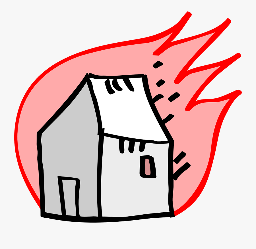 Burning House Cartoon Clipart Building Clip Art - Burning House Clipart Transparent, Transparent Clipart