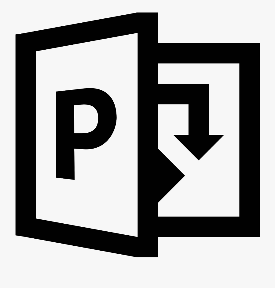 Microsoft Project Icon - Black And White Project Icon , Free