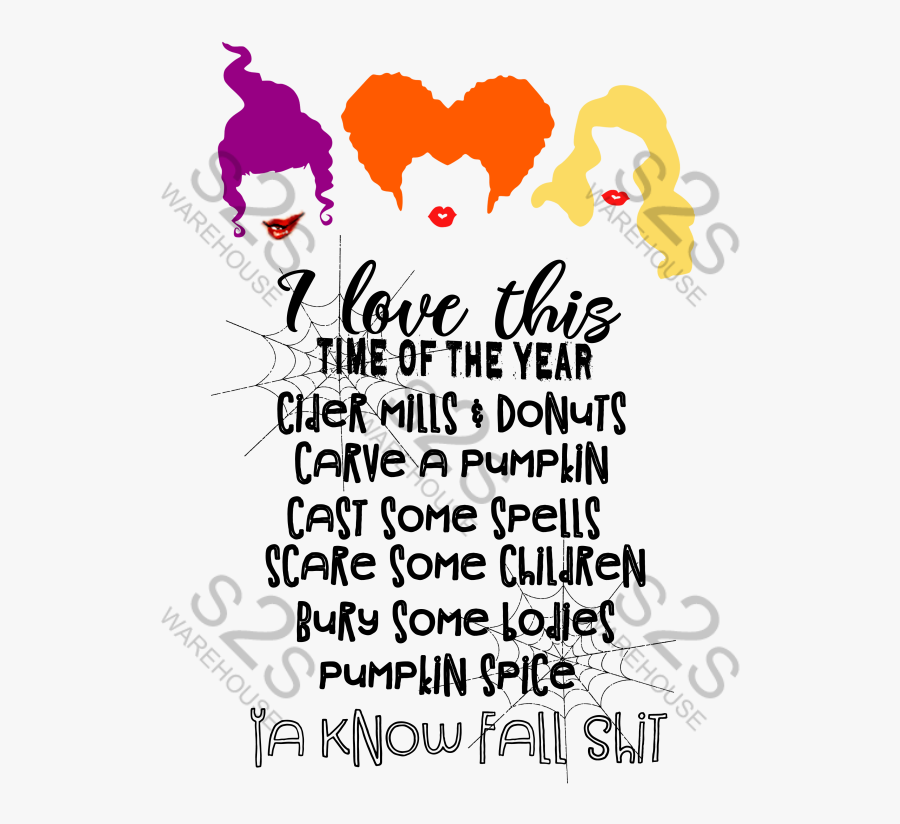 Hocus Pocus Fall Stuff - Illustration, Transparent Clipart