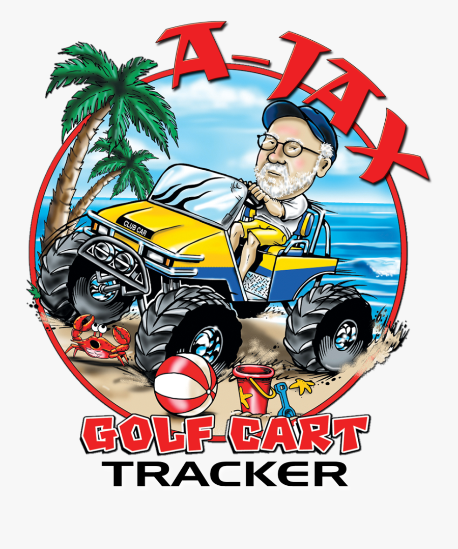 A-jax Golf Cart Tracker - Golf Cart Clipart Beach, Transparent Clipart