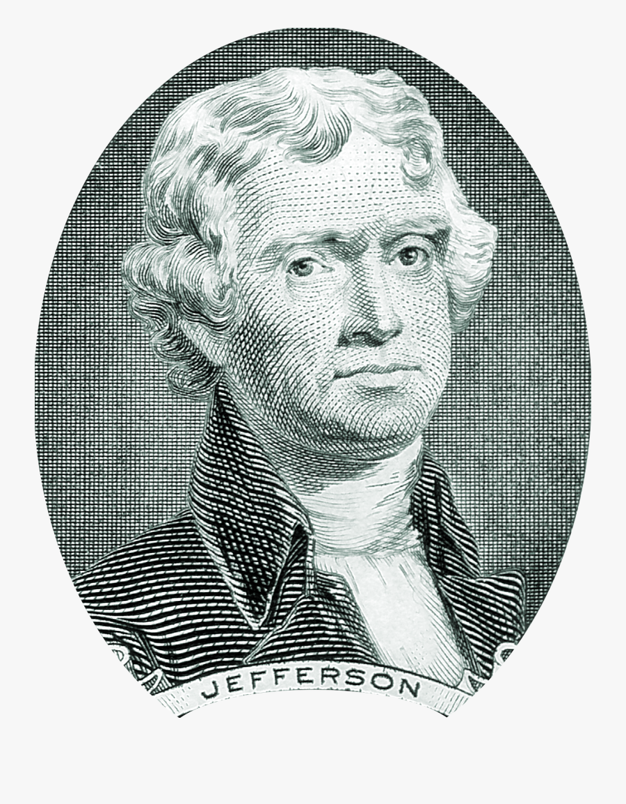 Which Mt President Are - Thomas Jefferson 2 Dollar, Transparent Clipart