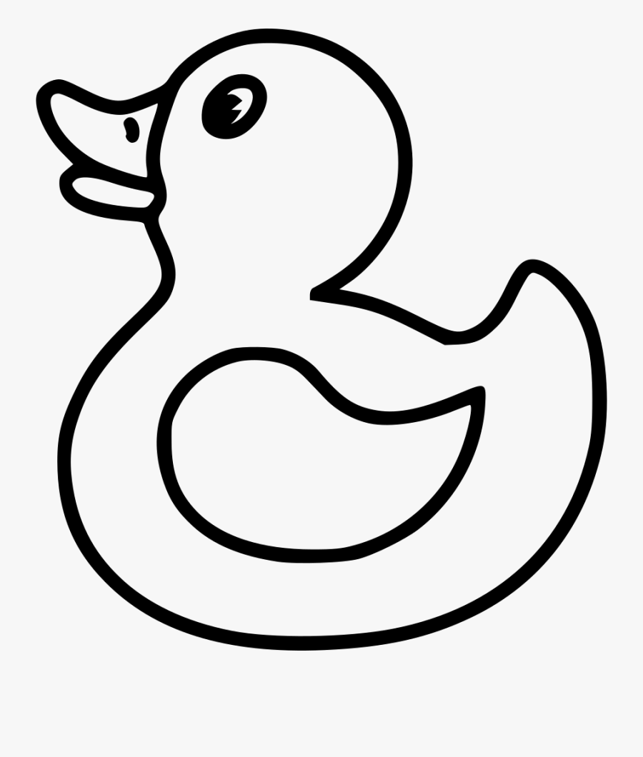Duck Clipart Duckblack - Black And White Rubber Duck, Transparent Clipart