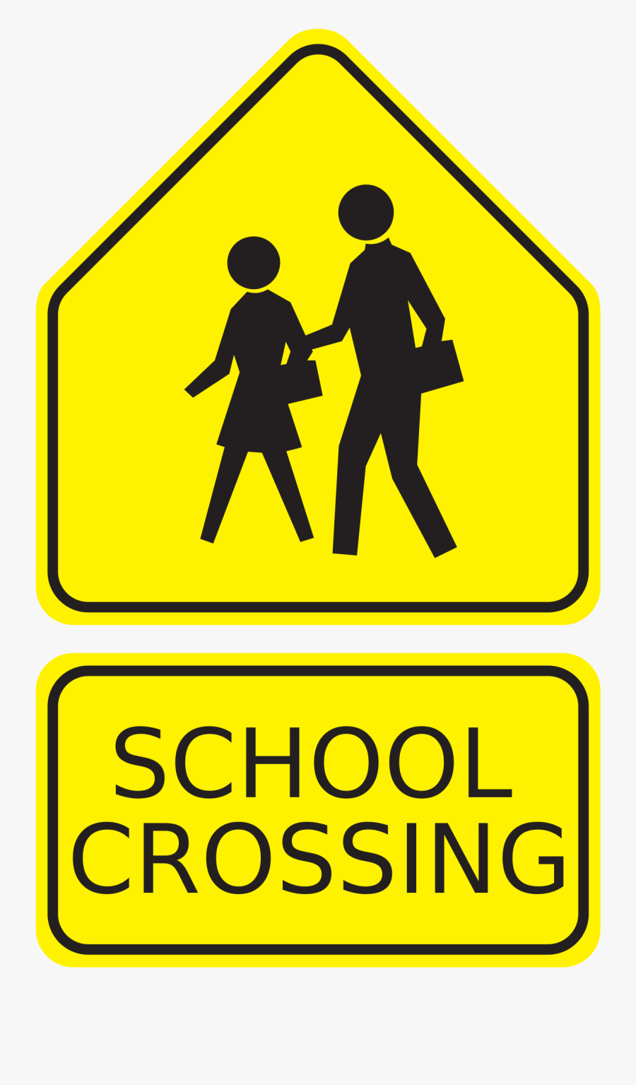 School Sign Clipart - School Crossing Sign Png, Transparent Clipart