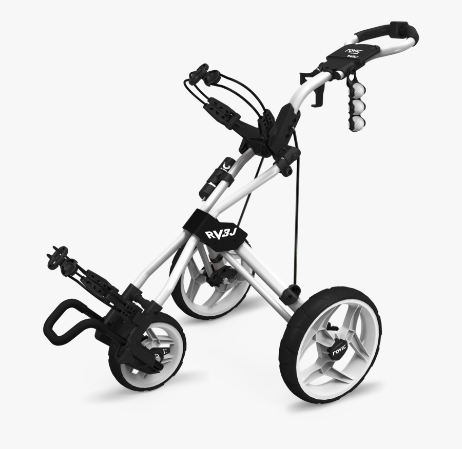 Rovic Rv3j Golf Push Cart - Youth Golf Bag Cart, Transparent Clipart
