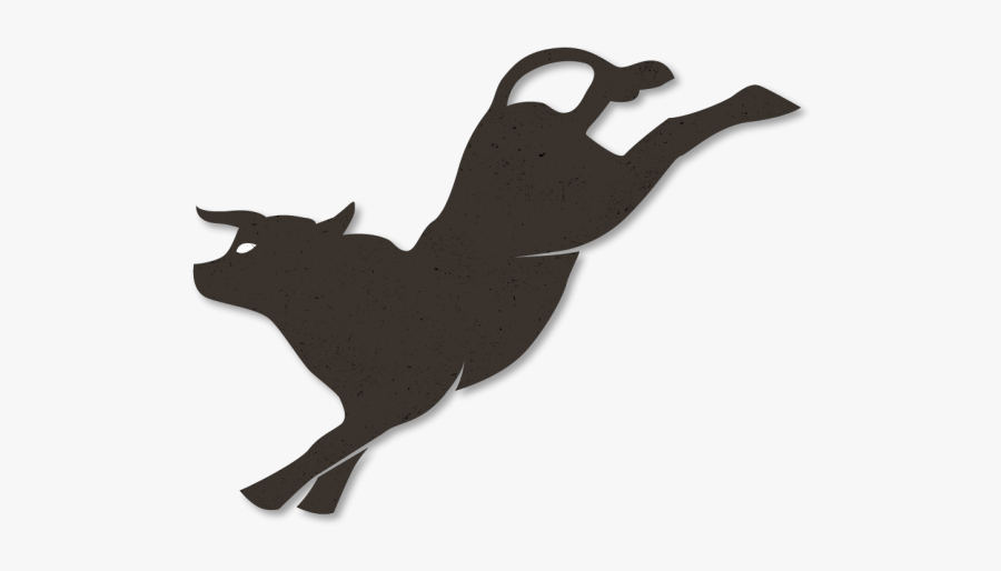 Drawn Bulls Rodeo Bull - Bucking Bull Silhouette Clipart, Transparent Clipart