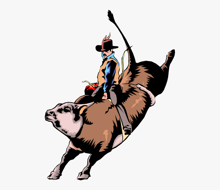 Transparent Bull Riding Png - Bull Riding Clip Art, Transparent Clipart