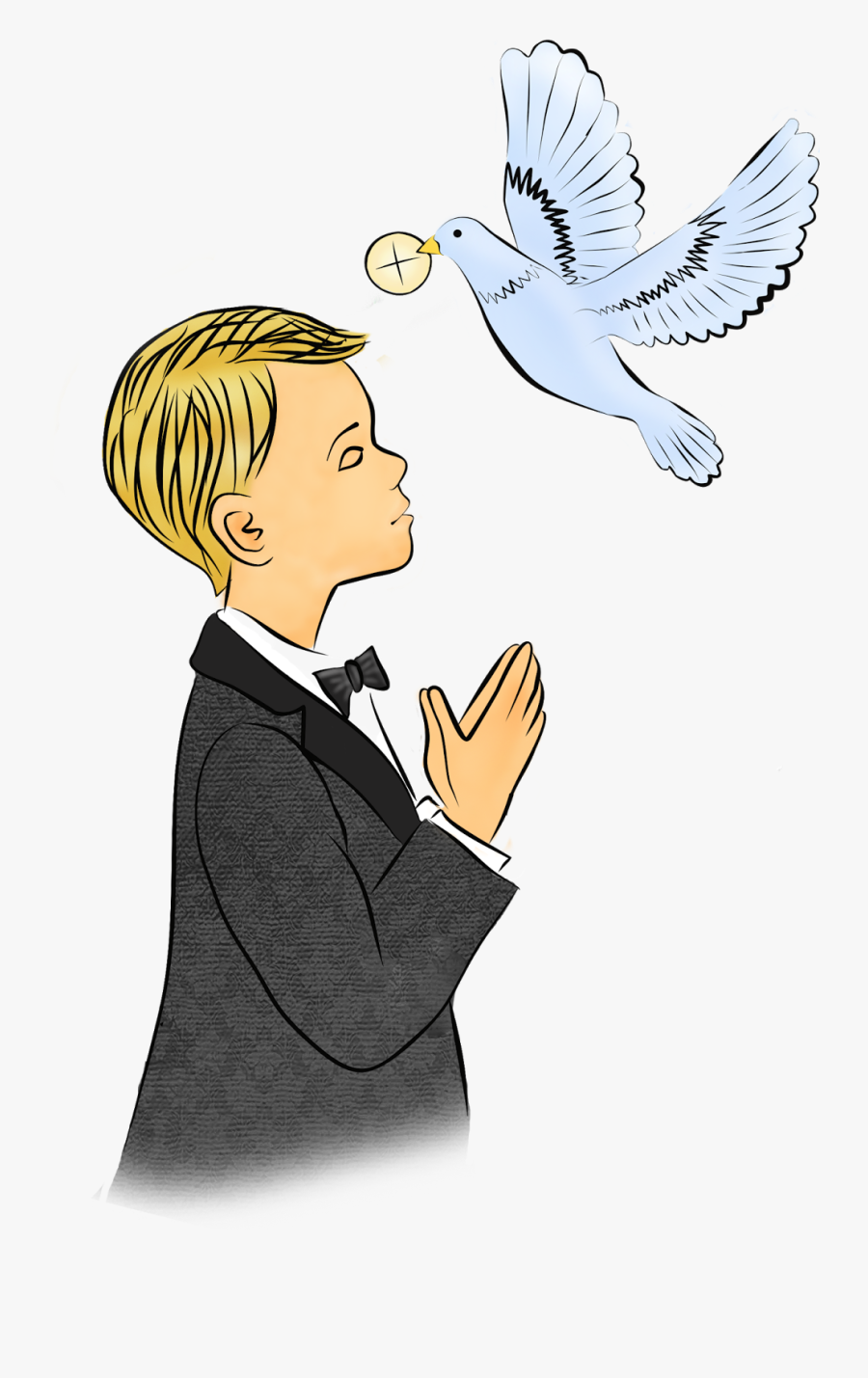 Digi Stemple By Alicecreations - Holy Communion Clipart Boy, Transparent Clipart