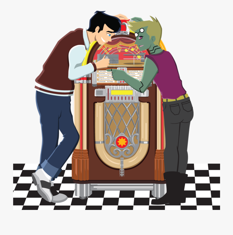 Jukebox Clipart Throwback - Cartoon, Transparent Clipart