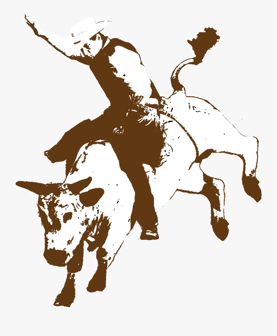 Rodeo Cowboy Bucking Bull Bull Riding - Transparent Rodeo Png, Transparent Clipart