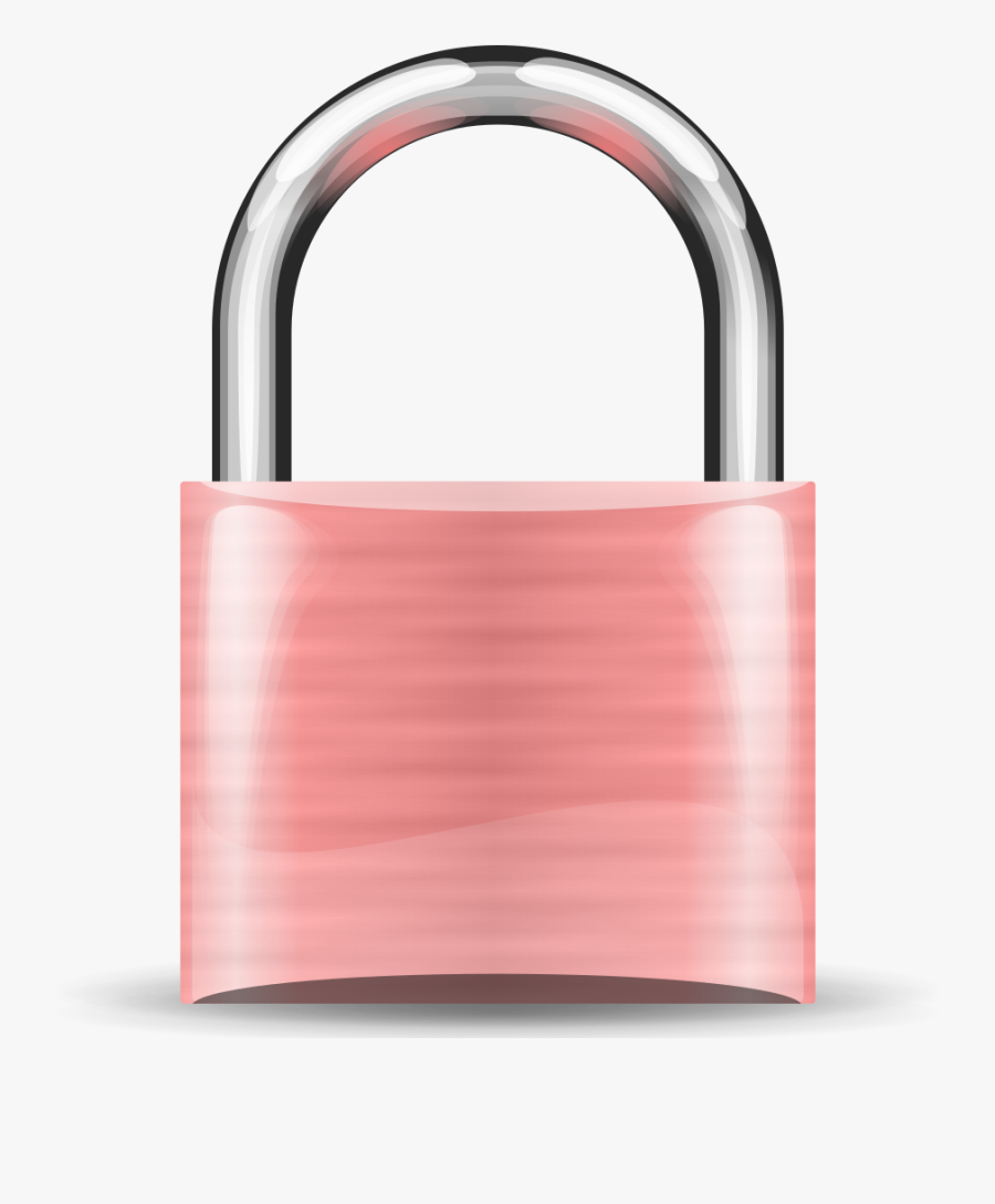 Padlock Pink - Gold Padlock, Transparent Clipart