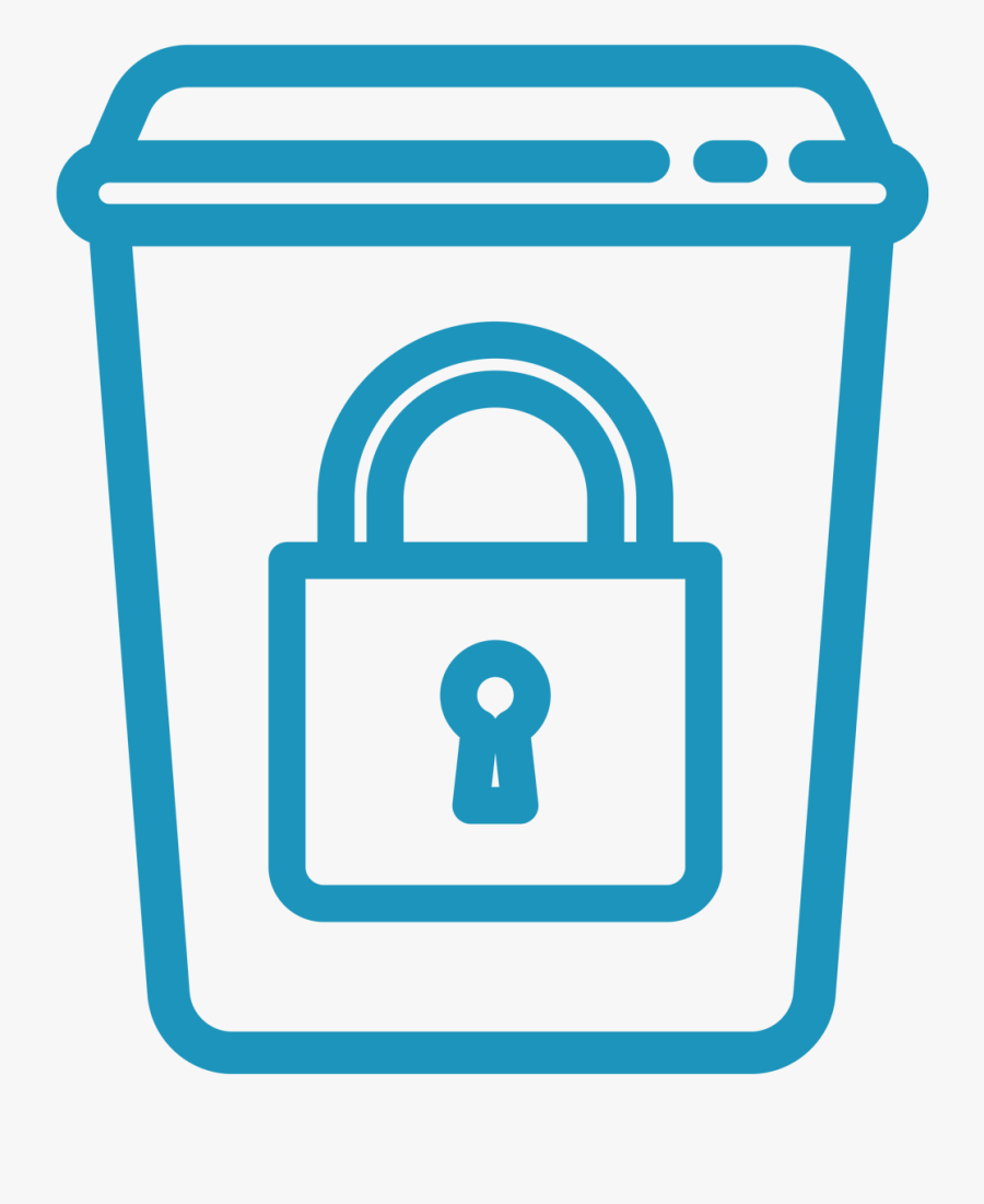 Range Of Confidential Waste Bins - Confidential Waste Symbol, Transparent Clipart