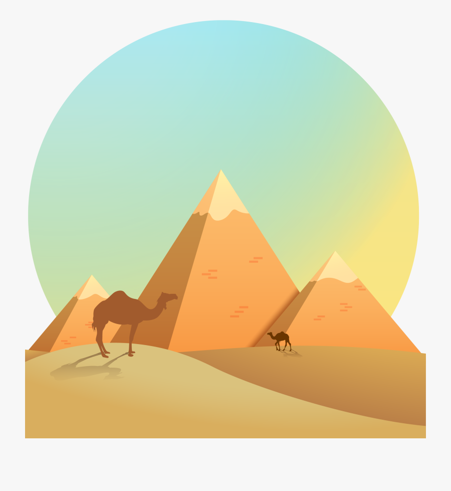 Clip Art Egyptian Ancient Egypt Illustration - Pyramid Ancient Egypt Cartoon, Transparent Clipart