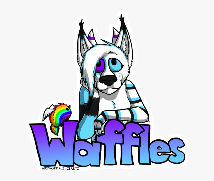 Waffles Fursuit Badge By Ice-artz - Cartoon, Transparent Clipart