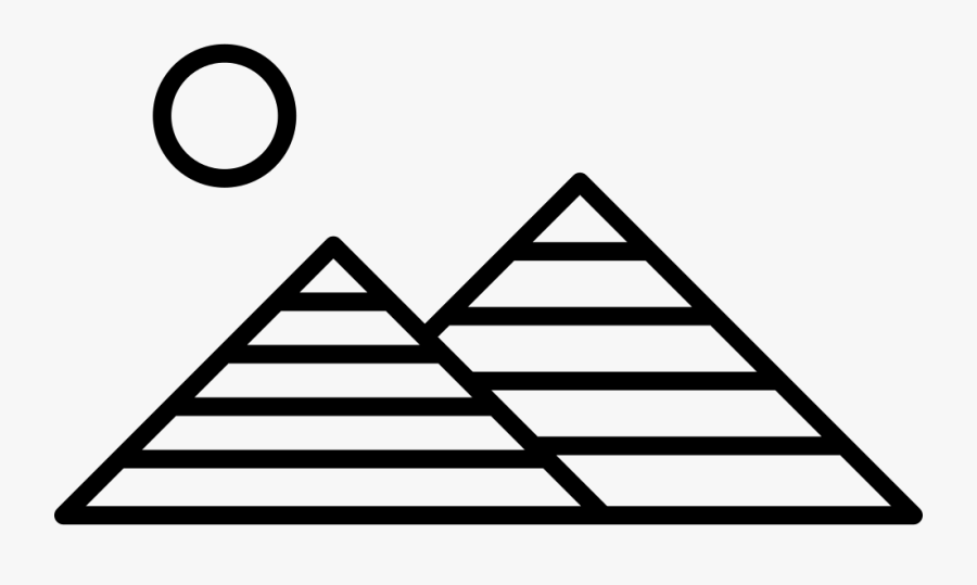 Egypt Pyramids Outline Png, Transparent Clipart