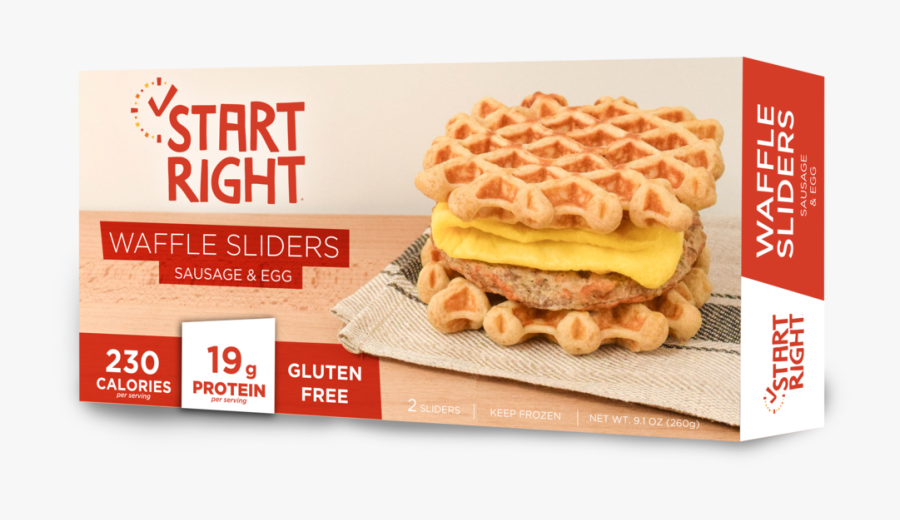 Breakfast Sandwich, Start Right Waffle Slider, Waffle - Belgian Waffle, Transparent Clipart