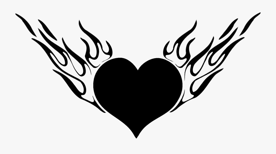 Tattoo - Tattoo Black Heart Designs, Transparent Clipart