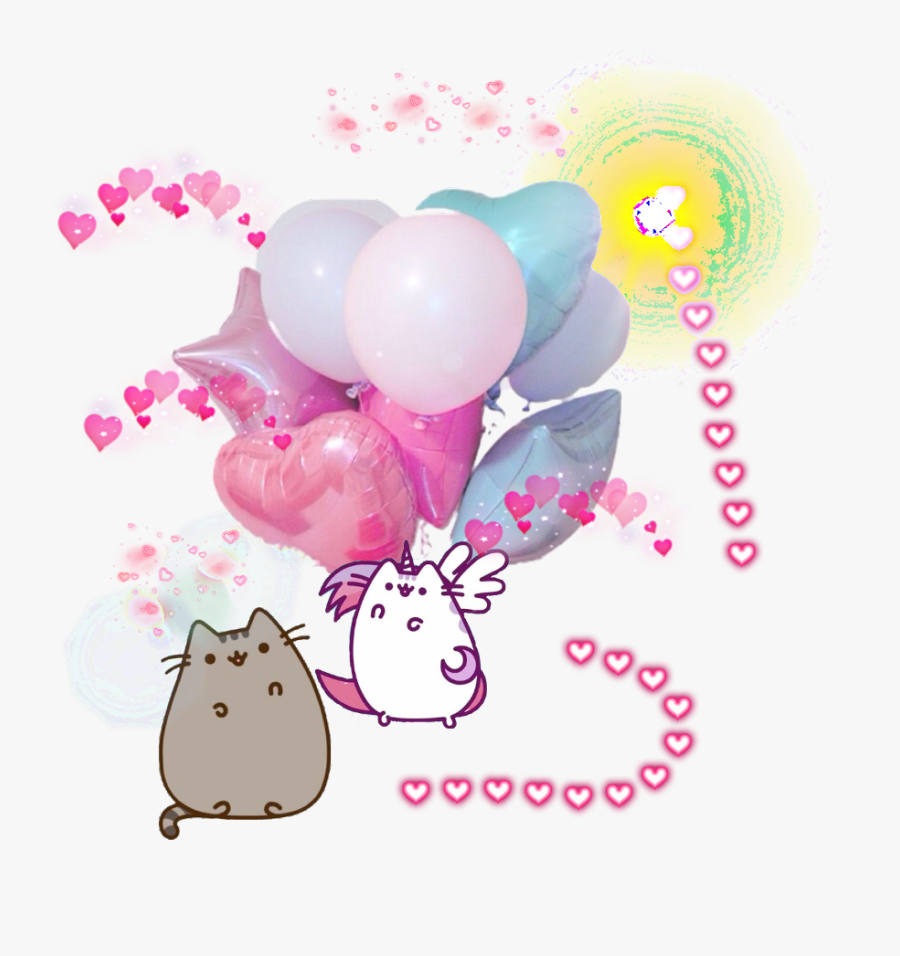 #pusheen #balloons #memories #love #cutecat #cute Oh, - Cartoon, Transparent Clipart
