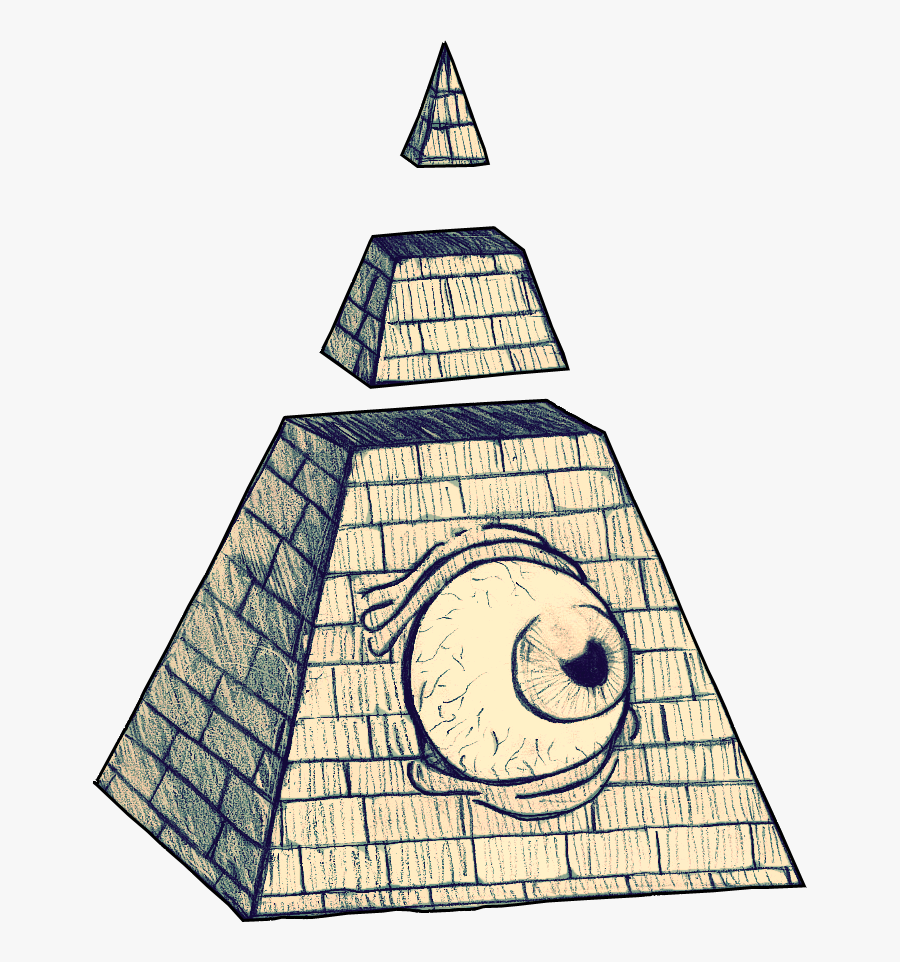 Pyramid Sketch By Aysamo - Trippy Pyramid Drawing, Transparent Clipart