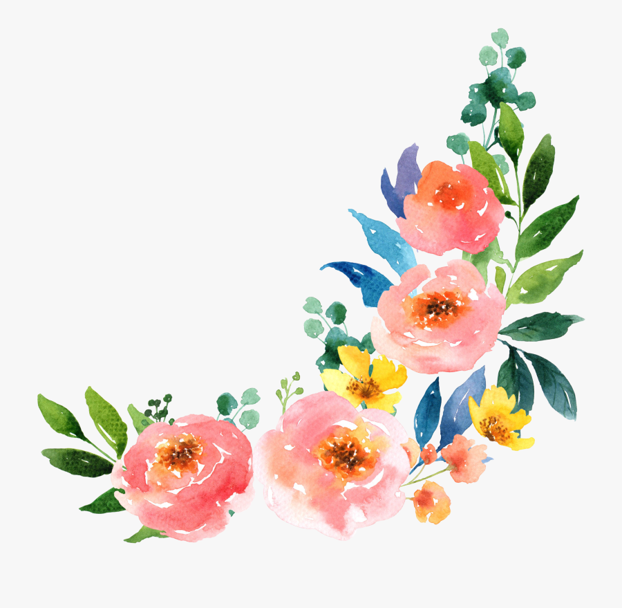 Clip Art Paper Watercolour Flowers Painting - Water Paint Flowers Png, Transparent Clipart