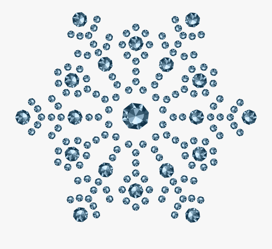Diamond Snowflake Png Clip Art Image, Transparent Clipart