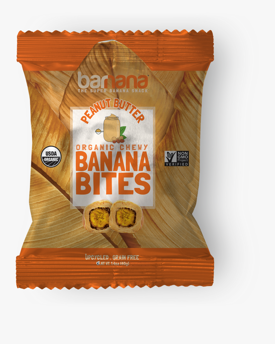 Organic Peanut Butter Chewy Banana Bites Snack Size - Barnana Peanut Butter Bites, Transparent Clipart