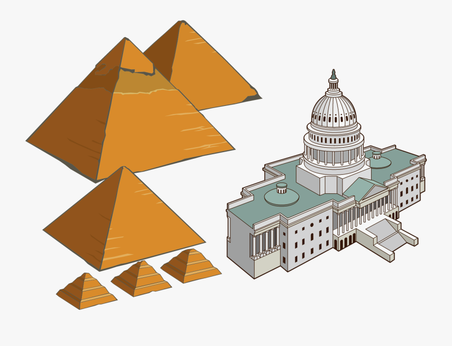 Egyptian Pyramids Cartoon - Egypt Pyramids Clipart Png, Transparent Clipart