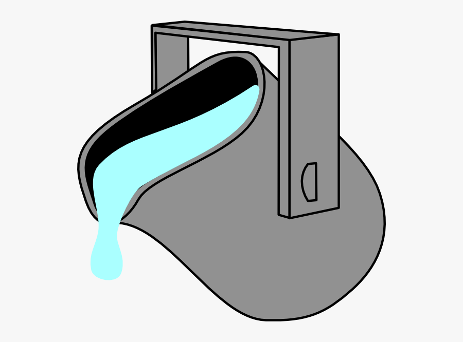 Transparent Blue Paint Clipart - Pouring Water Bucket Clipart, Transparent Clipart