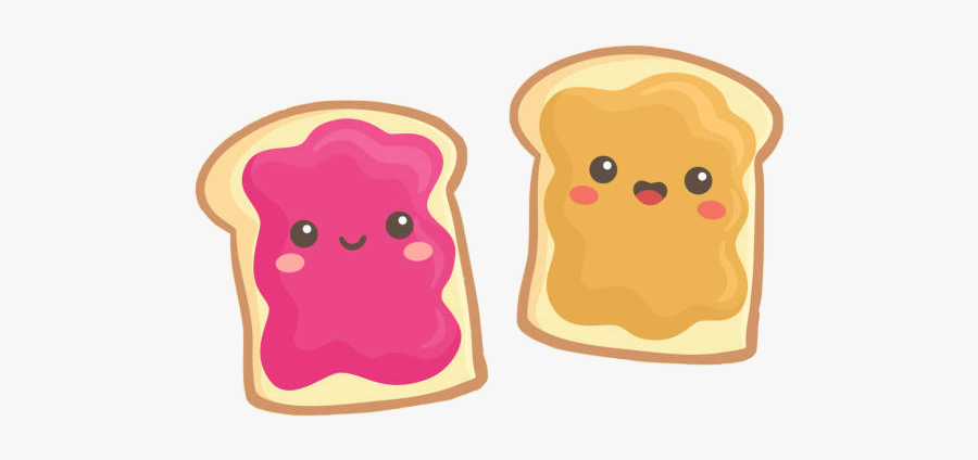 #peanutbutterandjelly #peanutbutter #jelly #toast #happy - Peanut Butter And Jelly Drawings, Transparent Clipart