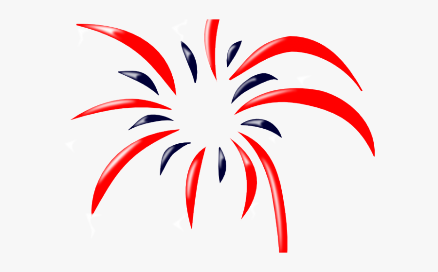 Fireworks Clipart Png Format - Red White And Blue Fireworks Clipart No Background, Transparent Clipart