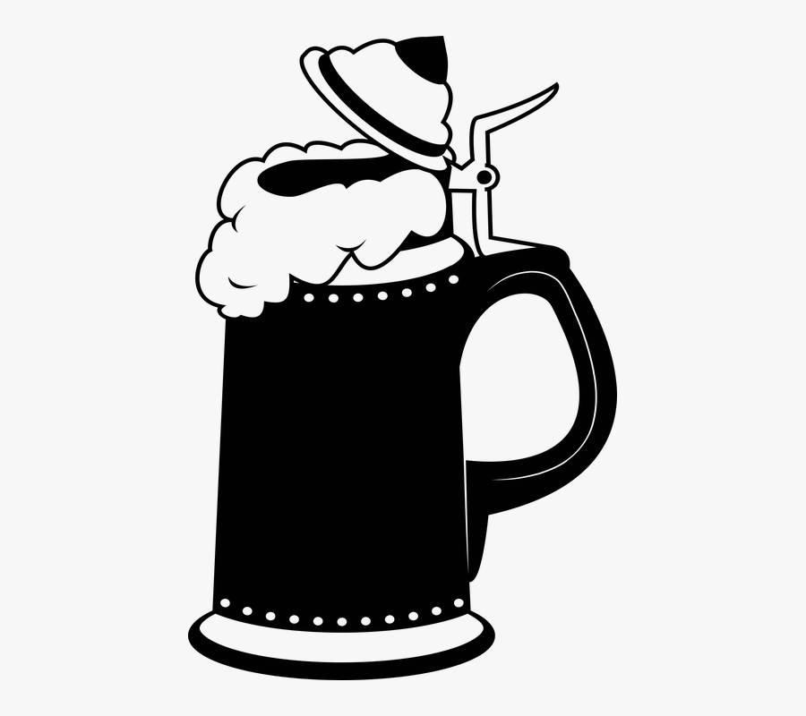 Transparent Beer Can Clipart Black And White - German Beer Stein Clipart, Transparent Clipart