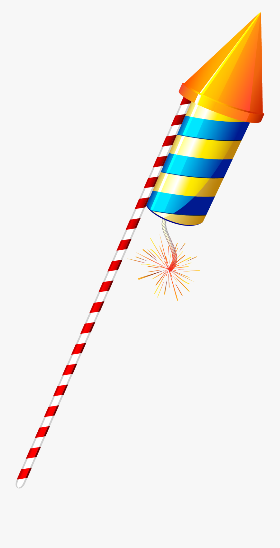 Colorful Diwali Fireworks Firecracker Sparkler Cartoon - Diwali Crackers Rocket Png, Transparent Clipart