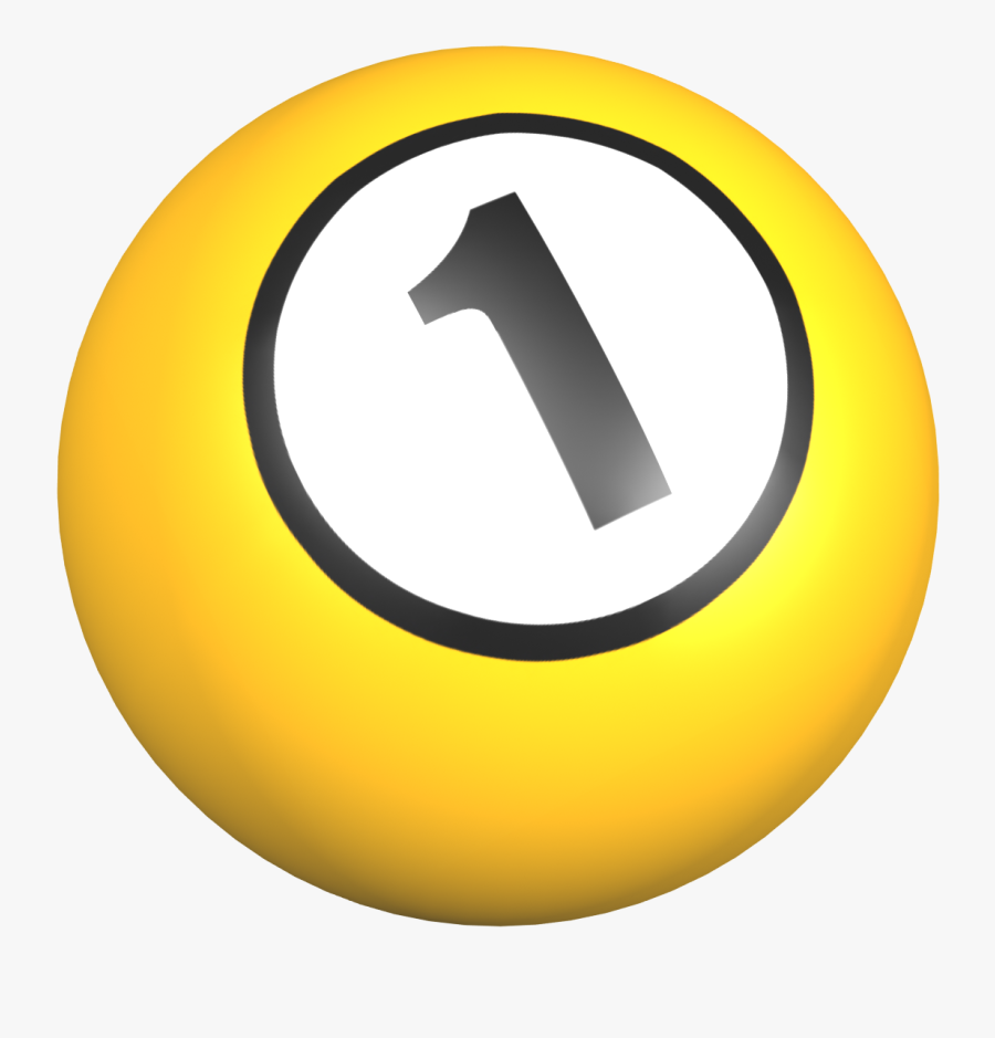 One - Clipart - Number One Ball Png, Transparent Clipart