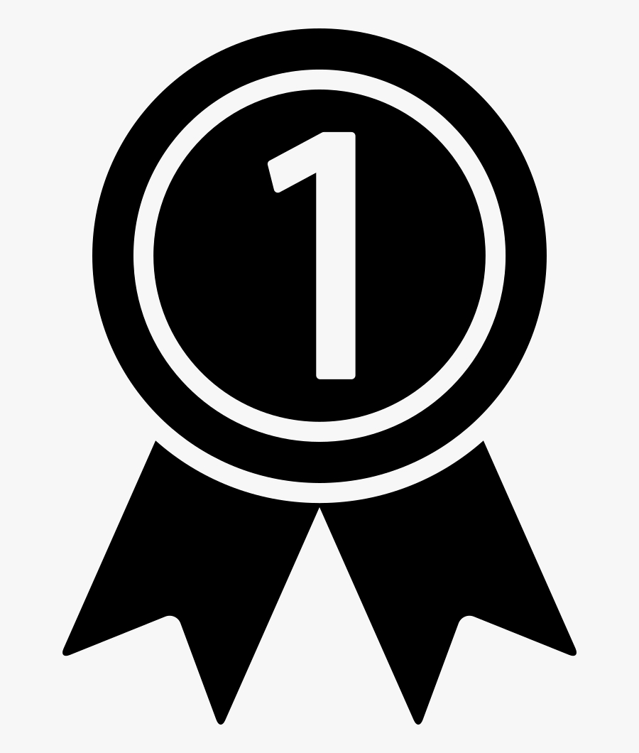 On A Ribbon For - Number One Icon Png, Transparent Clipart