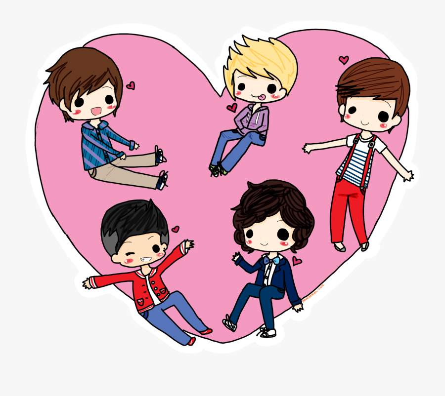 One Direction Wallpaperu200b - One Direction Chibi Png, Transparent Clipart