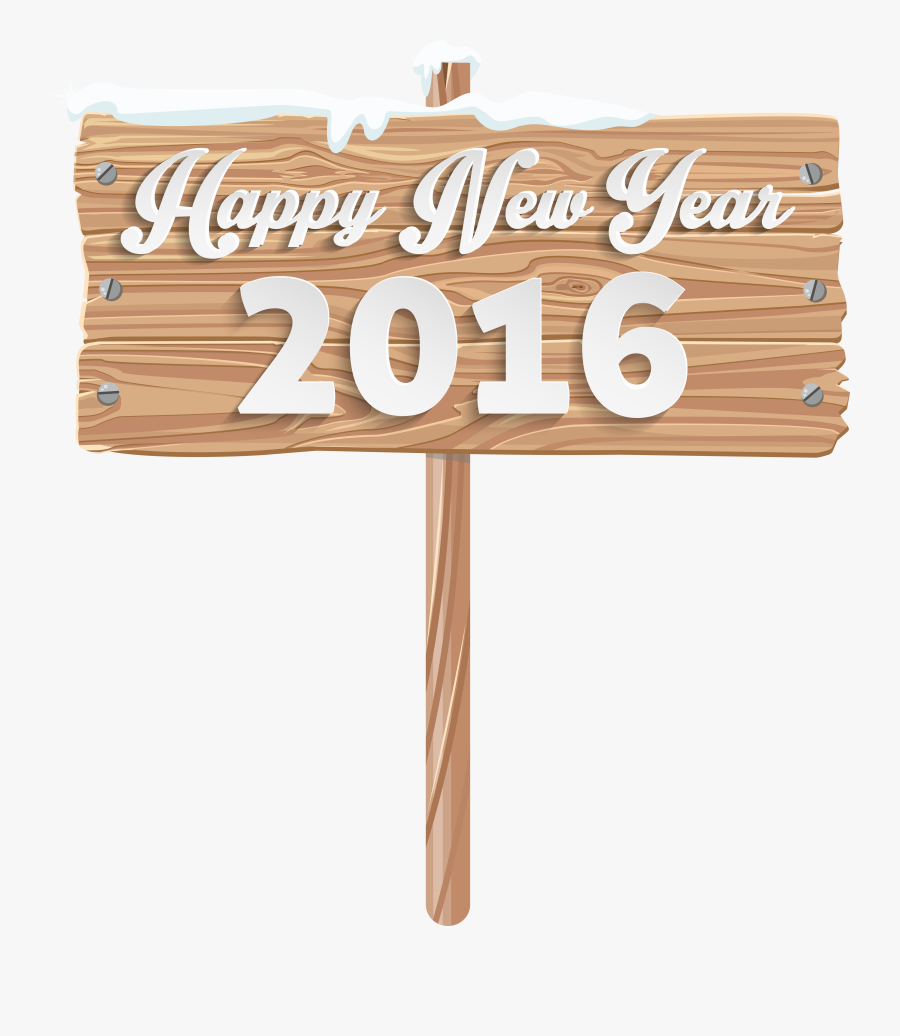 Free Png For 2016 Happy New Year - Happy New Year Wood Signs, Transparent Clipart