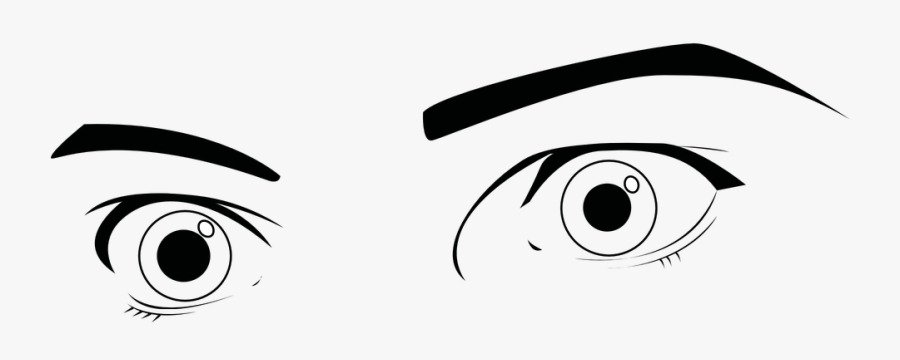Can Use For Book Cover, Man Eyebrows Clipart Transparent - Open Eyes Cartoon Png, Transparent Clipart