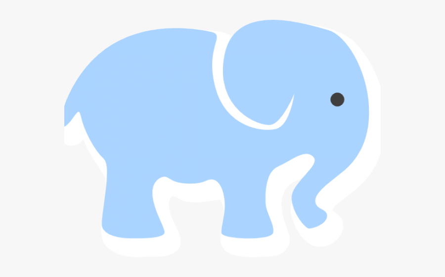 Baby Animal Clipart Blue Elephant - Indian Elephant, Transparent Clipart
