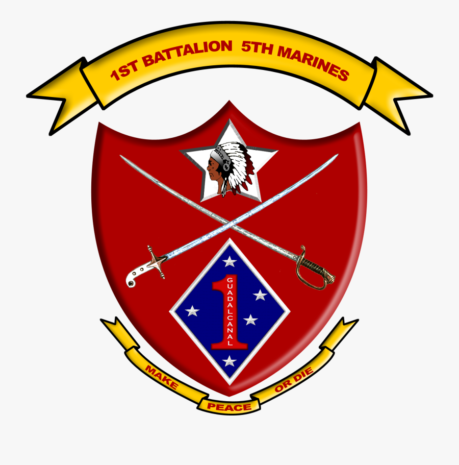 1-5 Battalion Insignia - 1st Battalion 5th Marines, Transparent Clipart