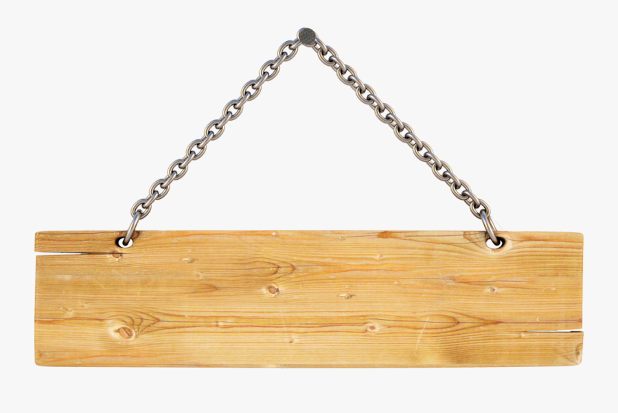 Wooden Sign Png - Sign On A Chain Png, Transparent Clipart