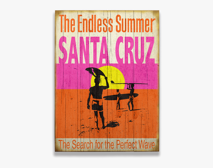 Clip Art Surfer Silhouettes Sign Old - Poster, Transparent Clipart