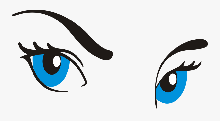Girl Eyes Cartoon Png, Transparent Clipart