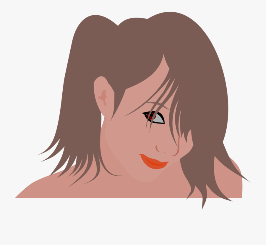 Emotion,hairstyle,art - Cartoon, Transparent Clipart