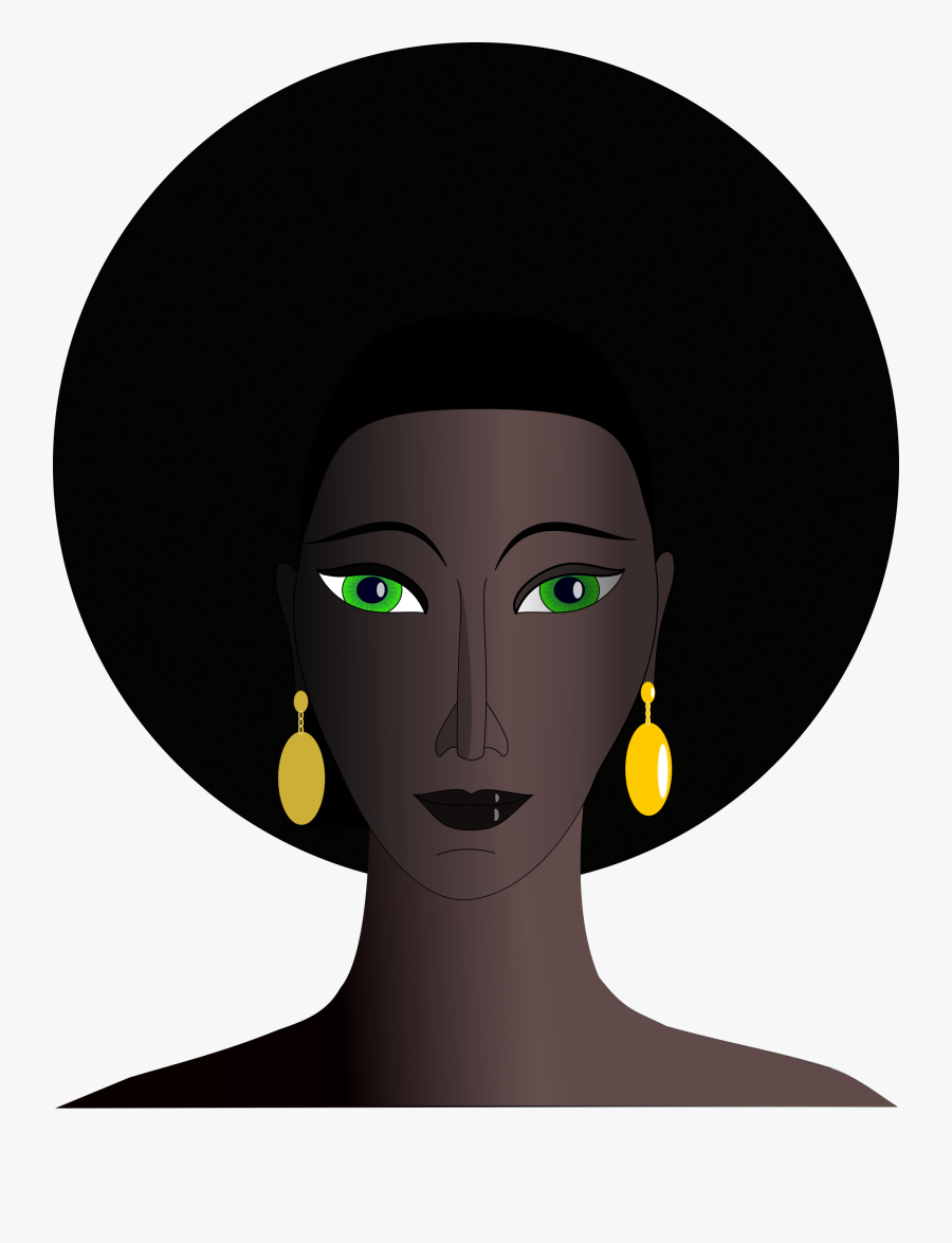Mean Black Hair Young Woman Clipart - Black Queen Clipart Free, Transparent Clipart