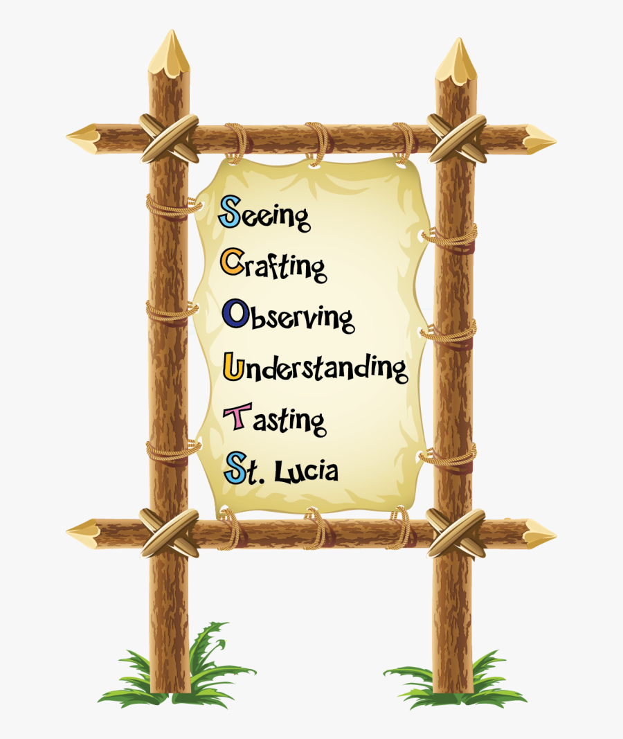 Scouts-01 - Wooden Street Sign Clipart, Transparent Clipart