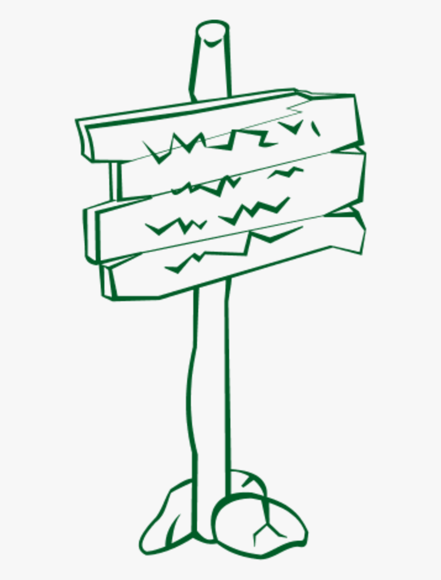 Wooden Post Sign - Sign Post Clip Art, Transparent Clipart