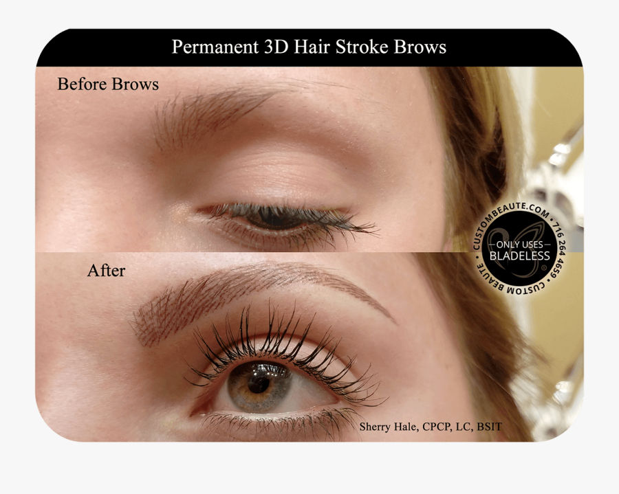 Clip Art Eyebrow Tattoo Images - Before After Microblading Lash Extensions, Transparent Clipart