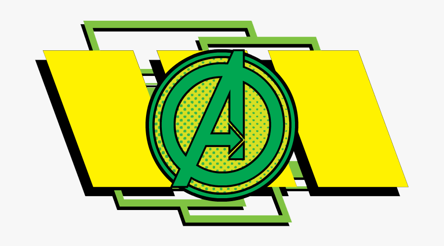 Earth&mightiest Heroes Clipart - Green And Yellow Avengers Logo, Transparent Clipart