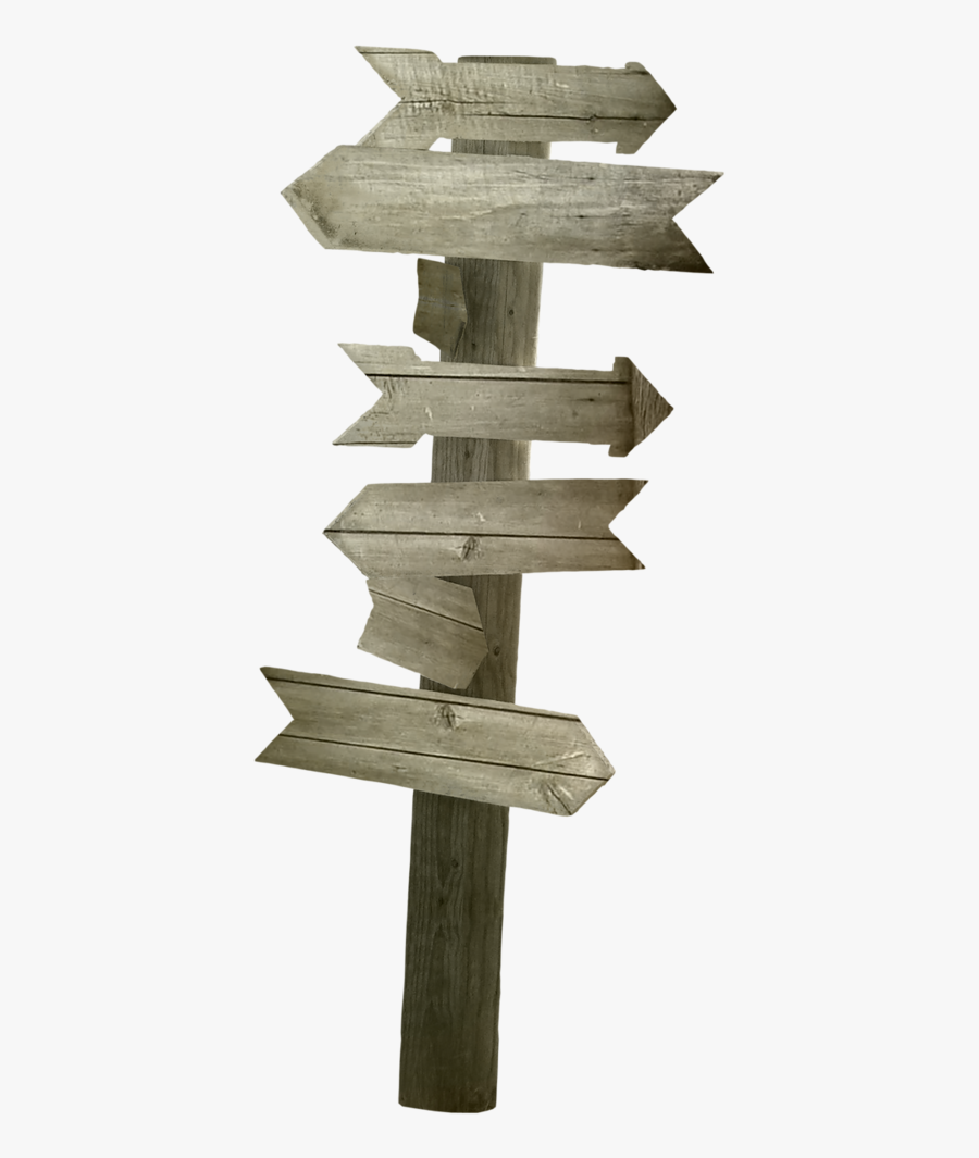 Wood Clipart Arrow - Transparent Background Wooden Direction Arrow, Transparent Clipart